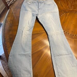 Light Blue Women's stretchy Bell Bottom Jeans